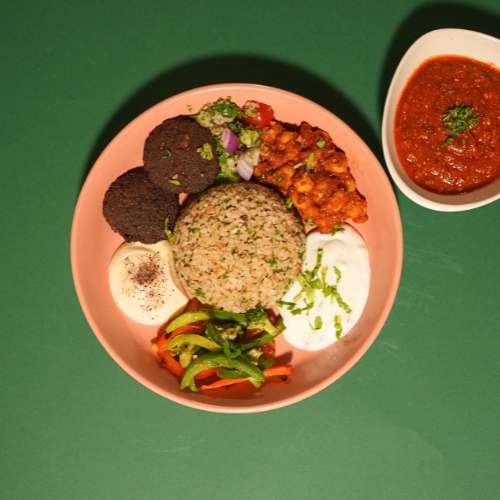Mediterranean Falafel Rice Bowl
