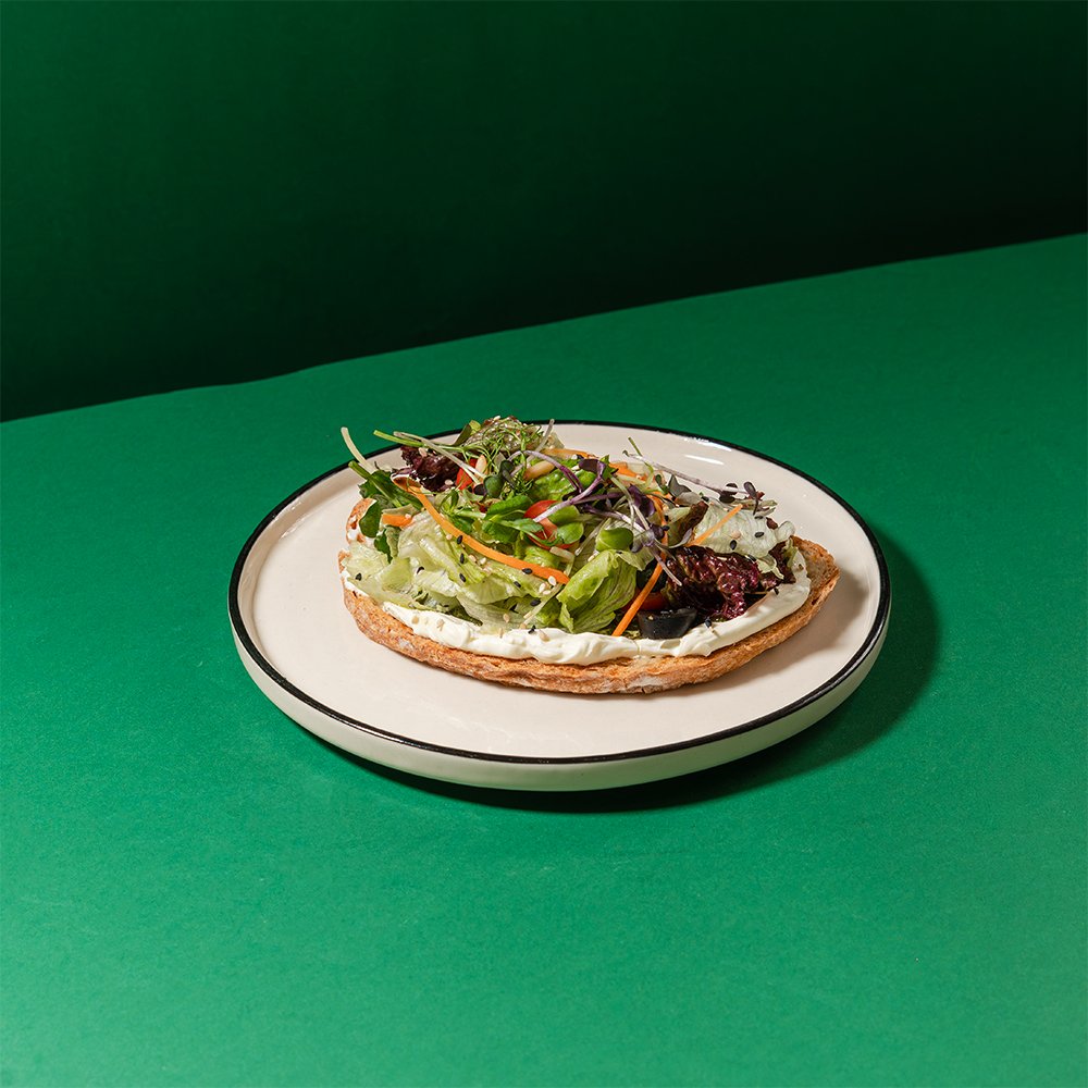 Creamy Pesto Salad Toast